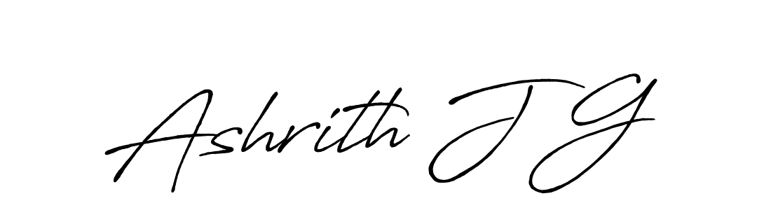 How to make Ashrith J G signature? Antro_Vectra_Bolder is a professional autograph style. Create handwritten signature for Ashrith J G name. Ashrith J G signature style 7 images and pictures png