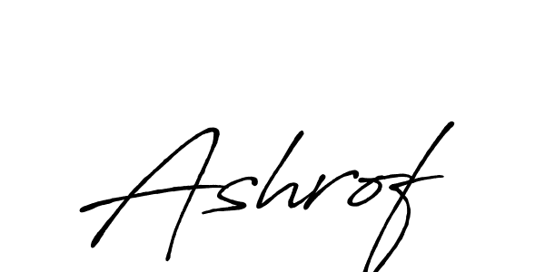 Also we have Ashrof name is the best signature style. Create professional handwritten signature collection using Antro_Vectra_Bolder autograph style. Ashrof signature style 7 images and pictures png