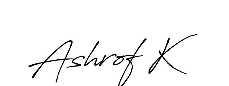 Best and Professional Signature Style for Ashrof K. Antro_Vectra_Bolder Best Signature Style Collection. Ashrof K signature style 7 images and pictures png