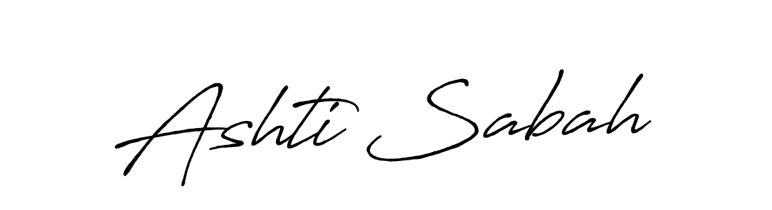 Use a signature maker to create a handwritten signature online. With this signature software, you can design (Antro_Vectra_Bolder) your own signature for name Ashti Sabah. Ashti Sabah signature style 7 images and pictures png