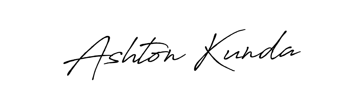 Use a signature maker to create a handwritten signature online. With this signature software, you can design (Antro_Vectra_Bolder) your own signature for name Ashton Kunda. Ashton Kunda signature style 7 images and pictures png