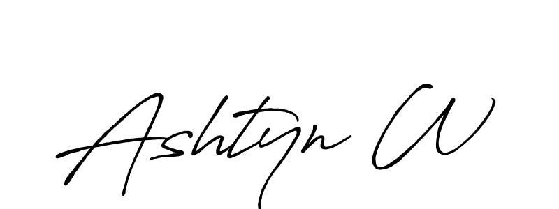 92+ Ashtyn W Name Signature Style Ideas | Fine Online Autograph