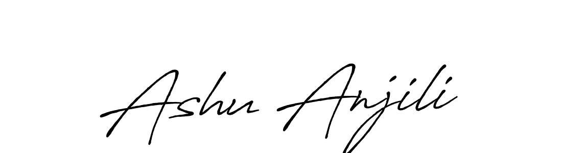 Make a beautiful signature design for name Ashu Anjili. With this signature (Antro_Vectra_Bolder) style, you can create a handwritten signature for free. Ashu Anjili signature style 7 images and pictures png