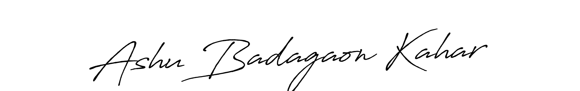 The best way (Antro_Vectra_Bolder) to make a short signature is to pick only two or three words in your name. The name Ashu Badagaon Kahar include a total of six letters. For converting this name. Ashu Badagaon Kahar signature style 7 images and pictures png