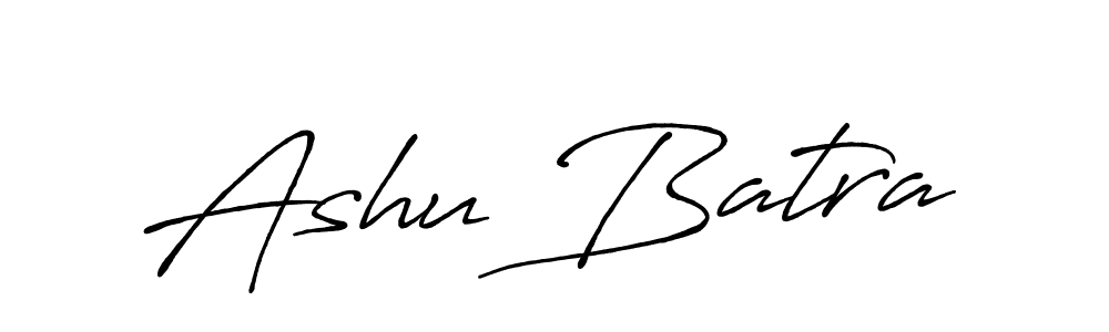 Design your own signature with our free online signature maker. With this signature software, you can create a handwritten (Antro_Vectra_Bolder) signature for name Ashu Batra. Ashu Batra signature style 7 images and pictures png
