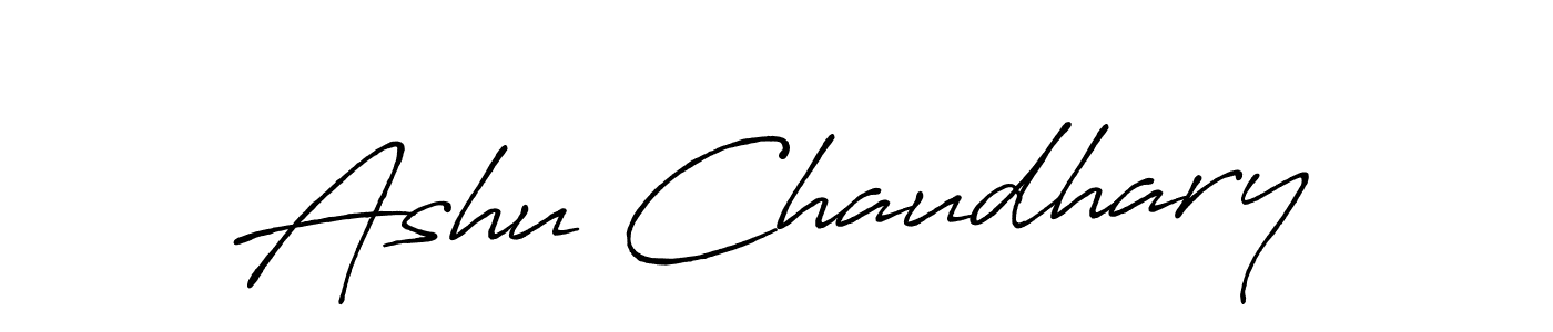 Create a beautiful signature design for name Ashu Chaudhary. With this signature (Antro_Vectra_Bolder) fonts, you can make a handwritten signature for free. Ashu Chaudhary signature style 7 images and pictures png