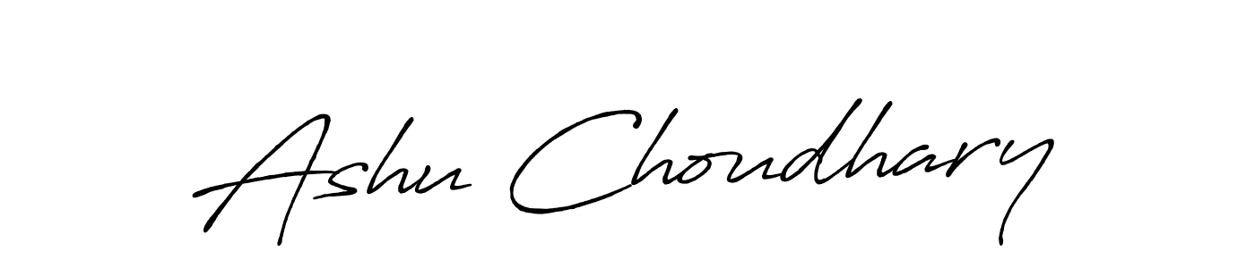 Create a beautiful signature design for name Ashu Choudhary. With this signature (Antro_Vectra_Bolder) fonts, you can make a handwritten signature for free. Ashu Choudhary signature style 7 images and pictures png