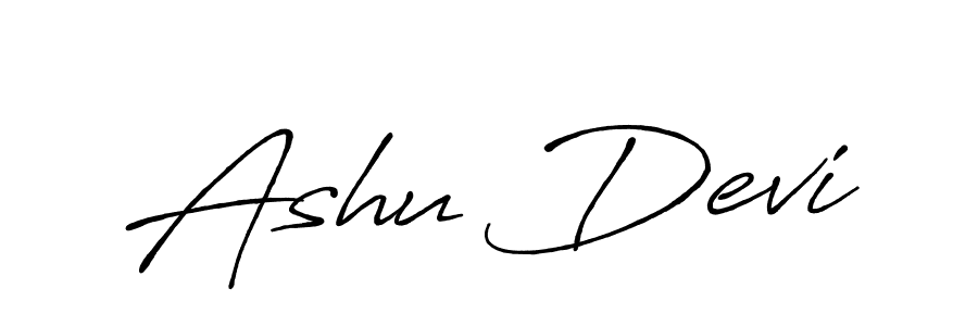 You should practise on your own different ways (Antro_Vectra_Bolder) to write your name (Ashu Devi) in signature. don't let someone else do it for you. Ashu Devi signature style 7 images and pictures png
