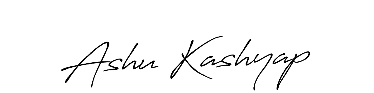 Design your own signature with our free online signature maker. With this signature software, you can create a handwritten (Antro_Vectra_Bolder) signature for name Ashu Kashyap. Ashu Kashyap signature style 7 images and pictures png