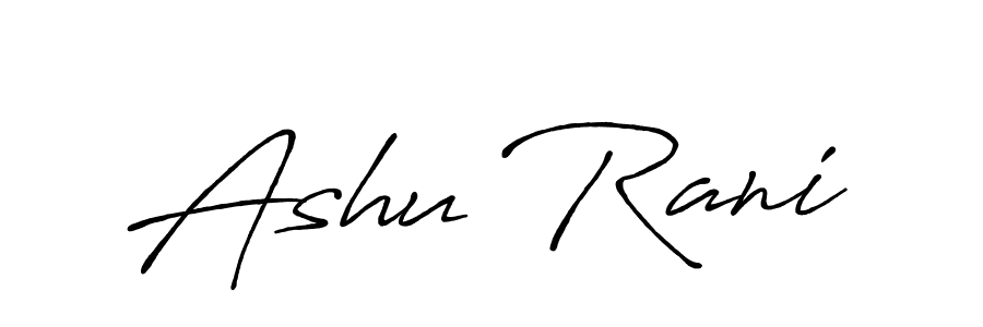 Design your own signature with our free online signature maker. With this signature software, you can create a handwritten (Antro_Vectra_Bolder) signature for name Ashu Rani. Ashu Rani signature style 7 images and pictures png