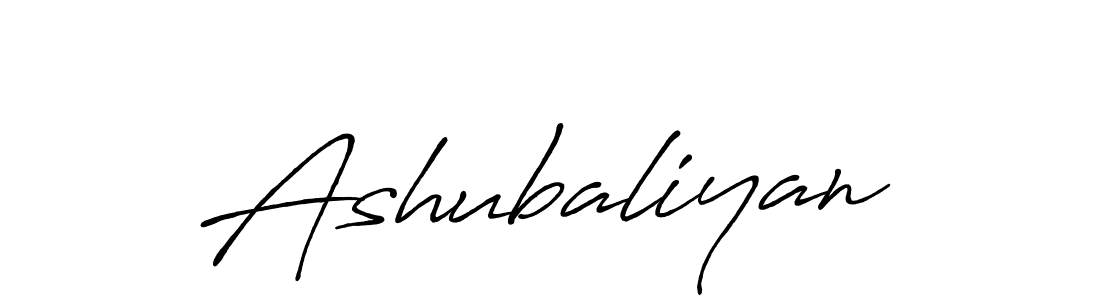 Make a beautiful signature design for name Ashubaliyan. With this signature (Antro_Vectra_Bolder) style, you can create a handwritten signature for free. Ashubaliyan signature style 7 images and pictures png