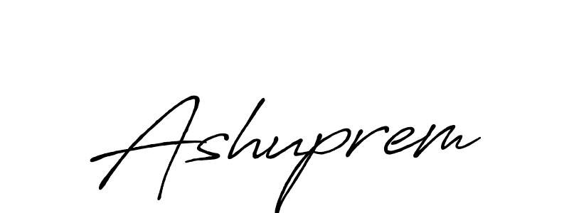 Make a beautiful signature design for name Ashuprem. With this signature (Antro_Vectra_Bolder) style, you can create a handwritten signature for free. Ashuprem signature style 7 images and pictures png