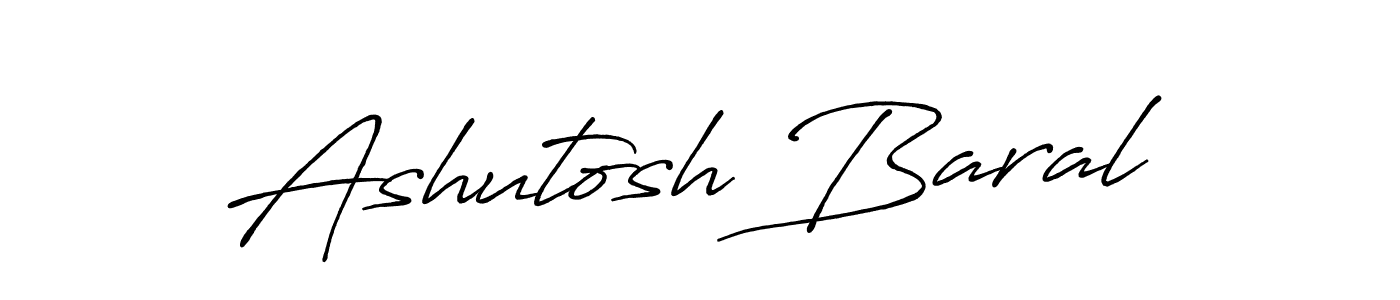 Ashutosh Baral stylish signature style. Best Handwritten Sign (Antro_Vectra_Bolder) for my name. Handwritten Signature Collection Ideas for my name Ashutosh Baral. Ashutosh Baral signature style 7 images and pictures png