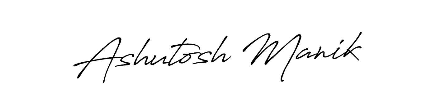 Design your own signature with our free online signature maker. With this signature software, you can create a handwritten (Antro_Vectra_Bolder) signature for name Ashutosh Manik. Ashutosh Manik signature style 7 images and pictures png