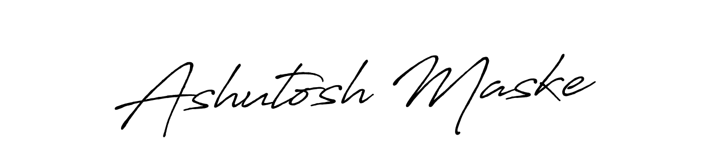 How to make Ashutosh Maske name signature. Use Antro_Vectra_Bolder style for creating short signs online. This is the latest handwritten sign. Ashutosh Maske signature style 7 images and pictures png