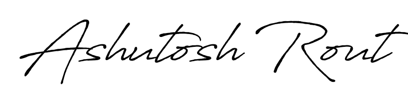 Upgrade your professional image with Ashutosh Rout signature created with Antro_Vectra_Bolder font. Fast, free, and watermark-free download. Ashutosh Rout signature style 7 images and pictures png