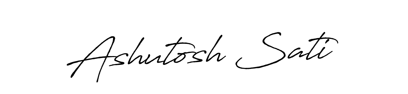 Create a beautiful signature design for name Ashutosh Sati. With this signature (Antro_Vectra_Bolder) fonts, you can make a handwritten signature for free. Ashutosh Sati signature style 7 images and pictures png