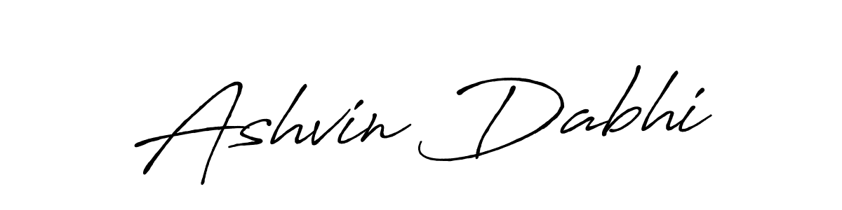 Design your own signature with our free online signature maker. With this signature software, you can create a handwritten (Antro_Vectra_Bolder) signature for name Ashvin Dabhi. Ashvin Dabhi signature style 7 images and pictures png