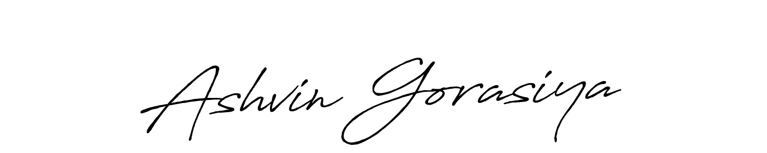 Ashvin Gorasiya stylish signature style. Best Handwritten Sign (Antro_Vectra_Bolder) for my name. Handwritten Signature Collection Ideas for my name Ashvin Gorasiya. Ashvin Gorasiya signature style 7 images and pictures png