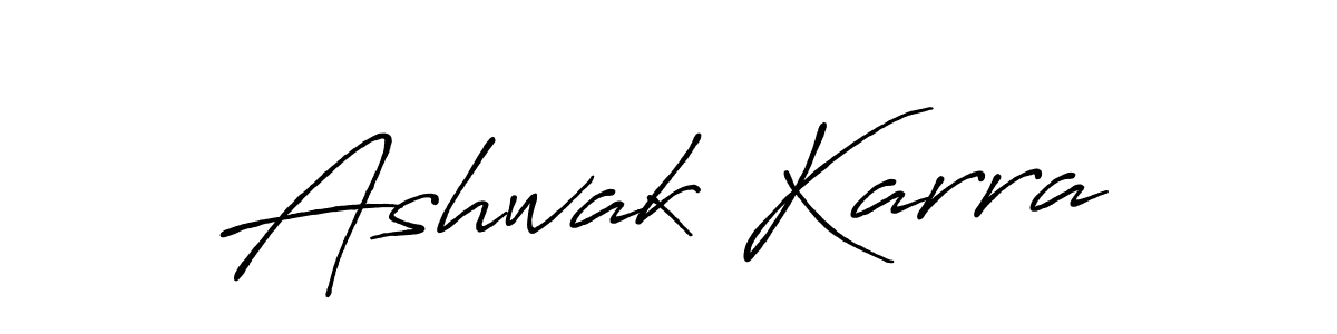 Use a signature maker to create a handwritten signature online. With this signature software, you can design (Antro_Vectra_Bolder) your own signature for name Ashwak Karra. Ashwak Karra signature style 7 images and pictures png