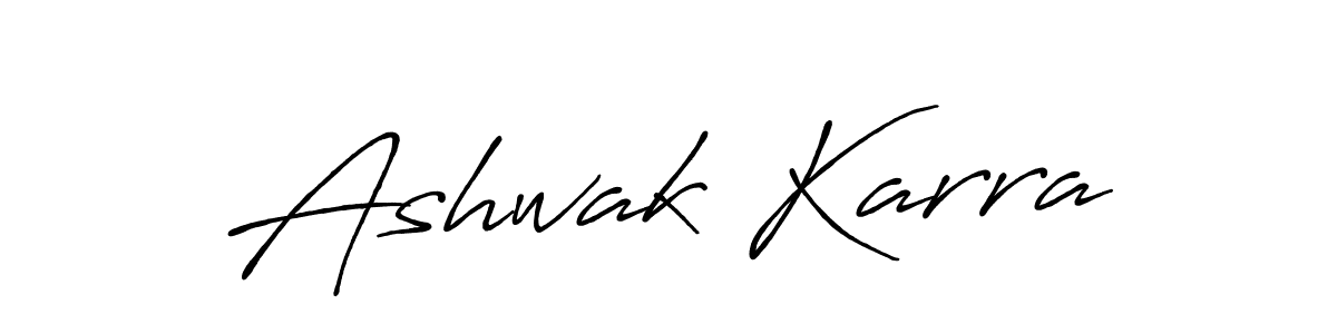 Use a signature maker to create a handwritten signature online. With this signature software, you can design (Antro_Vectra_Bolder) your own signature for name Ashwak Karra. Ashwak Karra signature style 7 images and pictures png