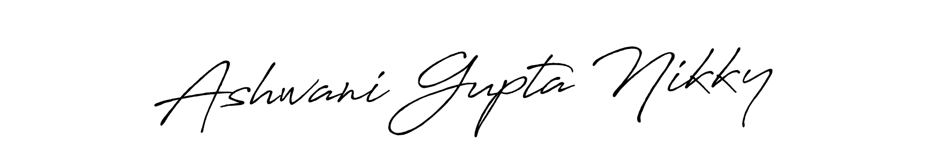 How to make Ashwani Gupta Nikky signature? Antro_Vectra_Bolder is a professional autograph style. Create handwritten signature for Ashwani Gupta Nikky name. Ashwani Gupta Nikky signature style 7 images and pictures png