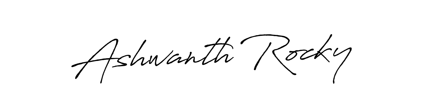 Antro_Vectra_Bolder is a professional signature style that is perfect for those who want to add a touch of class to their signature. It is also a great choice for those who want to make their signature more unique. Get Ashwanth Rocky name to fancy signature for free. Ashwanth Rocky signature style 7 images and pictures png