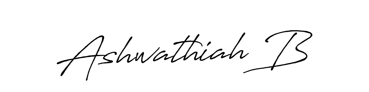 Create a beautiful signature design for name Ashwathiah B. With this signature (Antro_Vectra_Bolder) fonts, you can make a handwritten signature for free. Ashwathiah B signature style 7 images and pictures png