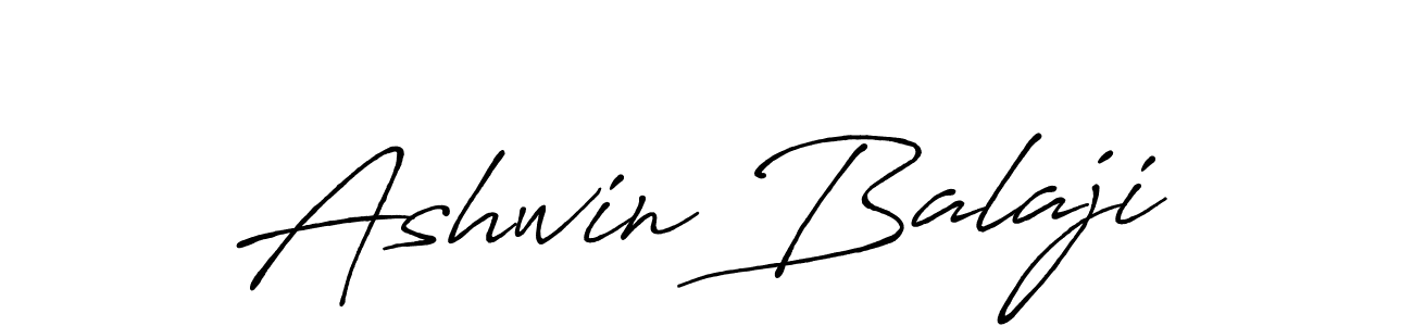 Create a beautiful signature design for name Ashwin Balaji. With this signature (Antro_Vectra_Bolder) fonts, you can make a handwritten signature for free. Ashwin Balaji signature style 7 images and pictures png