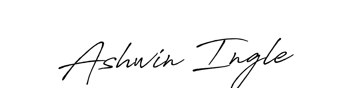 Make a beautiful signature design for name Ashwin Ingle. With this signature (Antro_Vectra_Bolder) style, you can create a handwritten signature for free. Ashwin Ingle signature style 7 images and pictures png