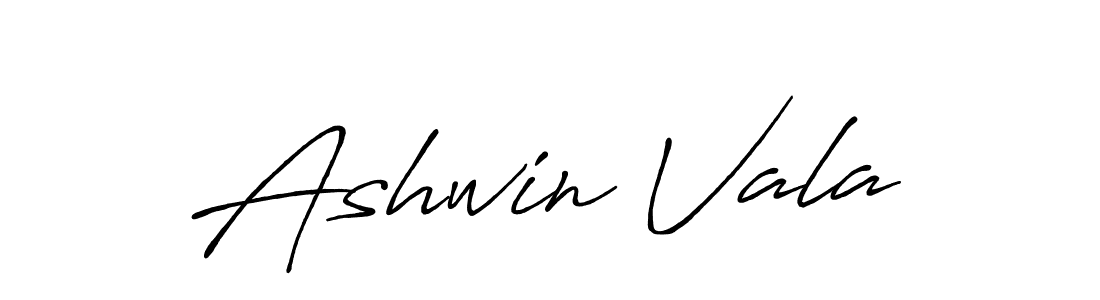 Use a signature maker to create a handwritten signature online. With this signature software, you can design (Antro_Vectra_Bolder) your own signature for name Ashwin Vala. Ashwin Vala signature style 7 images and pictures png