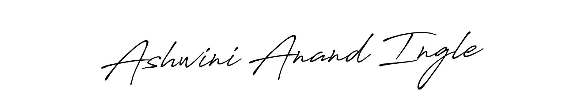 How to make Ashwini Anand Ingle name signature. Use Antro_Vectra_Bolder style for creating short signs online. This is the latest handwritten sign. Ashwini Anand Ingle signature style 7 images and pictures png