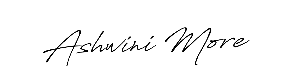 Design your own signature with our free online signature maker. With this signature software, you can create a handwritten (Antro_Vectra_Bolder) signature for name Ashwini More. Ashwini More signature style 7 images and pictures png