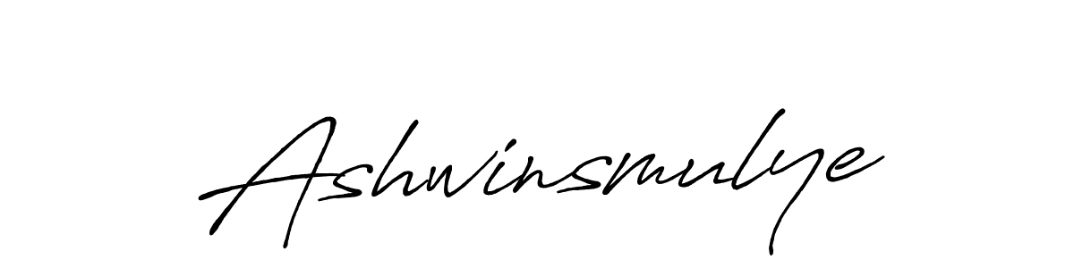 Create a beautiful signature design for name Ashwinsmulye. With this signature (Antro_Vectra_Bolder) fonts, you can make a handwritten signature for free. Ashwinsmulye signature style 7 images and pictures png