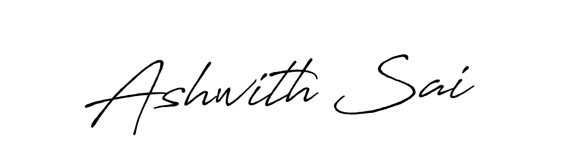 Design your own signature with our free online signature maker. With this signature software, you can create a handwritten (Antro_Vectra_Bolder) signature for name Ashwith Sai. Ashwith Sai signature style 7 images and pictures png