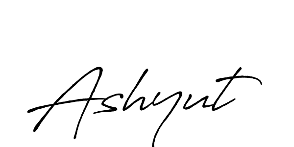 Design your own signature with our free online signature maker. With this signature software, you can create a handwritten (Antro_Vectra_Bolder) signature for name Ashyut. Ashyut signature style 7 images and pictures png