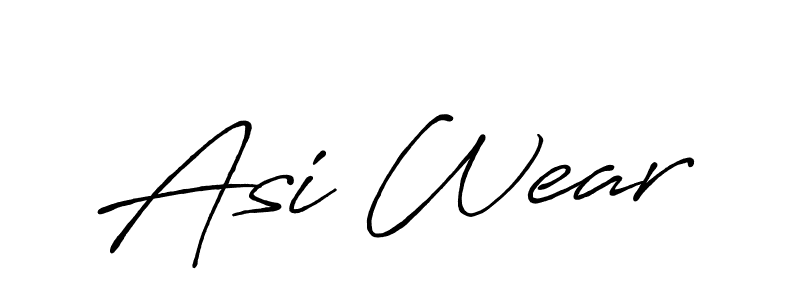 Make a beautiful signature design for name Asi Wear. With this signature (Antro_Vectra_Bolder) style, you can create a handwritten signature for free. Asi Wear signature style 7 images and pictures png