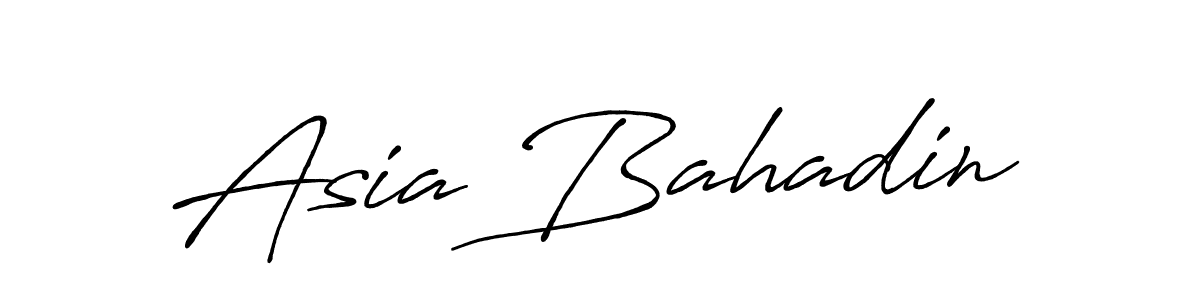 Use a signature maker to create a handwritten signature online. With this signature software, you can design (Antro_Vectra_Bolder) your own signature for name Asia Bahadin. Asia Bahadin signature style 7 images and pictures png