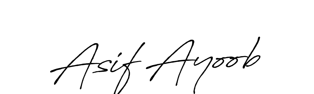 Design your own signature with our free online signature maker. With this signature software, you can create a handwritten (Antro_Vectra_Bolder) signature for name Asif Ayoob. Asif Ayoob signature style 7 images and pictures png