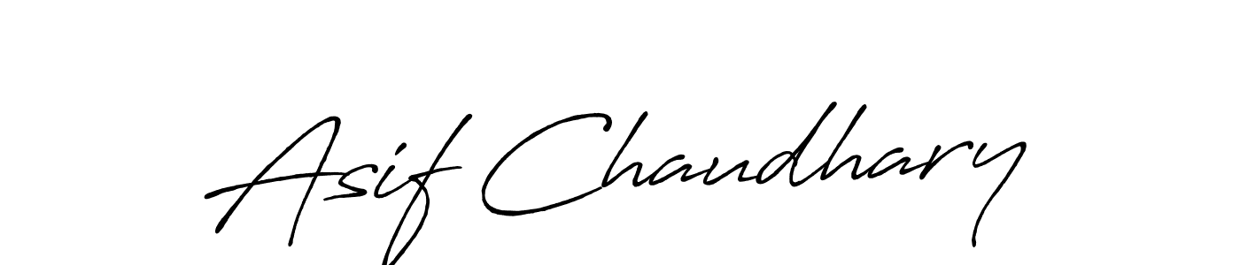 Use a signature maker to create a handwritten signature online. With this signature software, you can design (Antro_Vectra_Bolder) your own signature for name Asif Chaudhary. Asif Chaudhary signature style 7 images and pictures png
