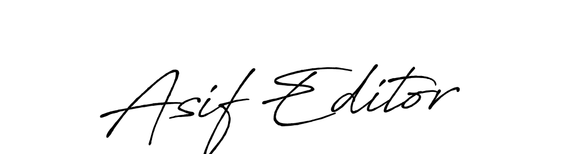 Use a signature maker to create a handwritten signature online. With this signature software, you can design (Antro_Vectra_Bolder) your own signature for name Asif Editor. Asif Editor signature style 7 images and pictures png