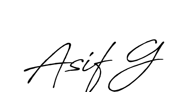 Design your own signature with our free online signature maker. With this signature software, you can create a handwritten (Antro_Vectra_Bolder) signature for name Asif G. Asif G signature style 7 images and pictures png