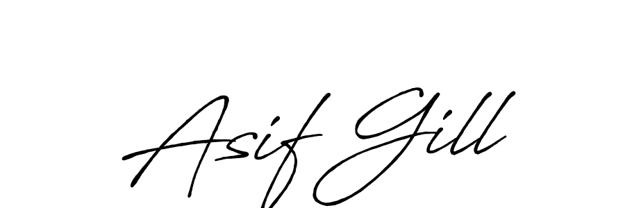 Make a short Asif Gill signature style. Manage your documents anywhere anytime using Antro_Vectra_Bolder. Create and add eSignatures, submit forms, share and send files easily. Asif Gill signature style 7 images and pictures png