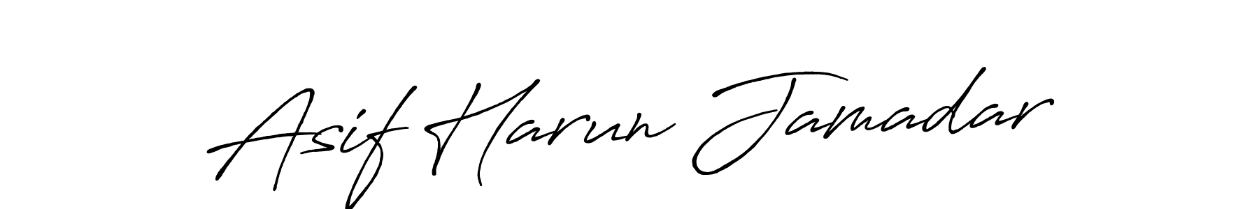 How to make Asif Harun Jamadar name signature. Use Antro_Vectra_Bolder style for creating short signs online. This is the latest handwritten sign. Asif Harun Jamadar signature style 7 images and pictures png