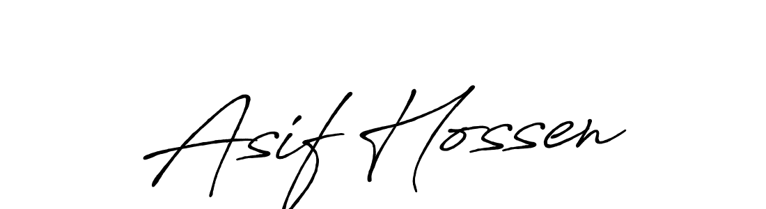 The best way (Antro_Vectra_Bolder) to make a short signature is to pick only two or three words in your name. The name Asif Hossen include a total of six letters. For converting this name. Asif Hossen signature style 7 images and pictures png