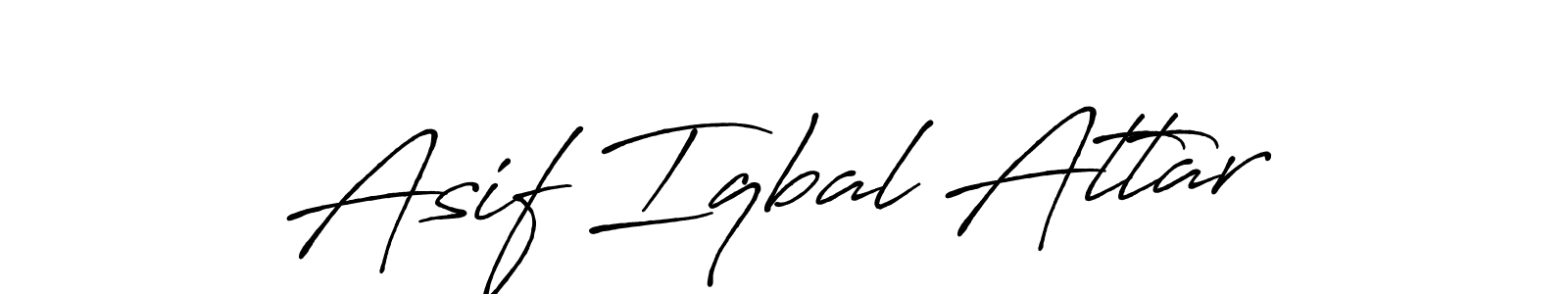 Create a beautiful signature design for name Asif Iqbal Attar. With this signature (Antro_Vectra_Bolder) fonts, you can make a handwritten signature for free. Asif Iqbal Attar signature style 7 images and pictures png