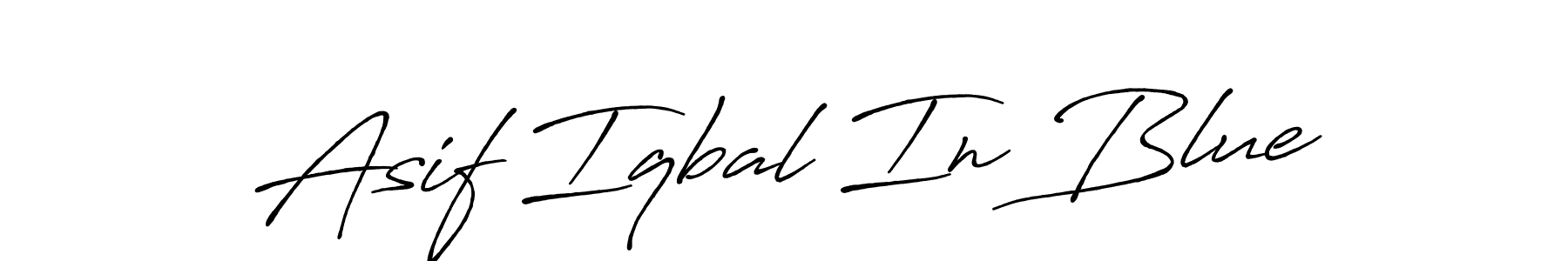 Make a beautiful signature design for name Asif Iqbal In Blue. With this signature (Antro_Vectra_Bolder) style, you can create a handwritten signature for free. Asif Iqbal In Blue signature style 7 images and pictures png