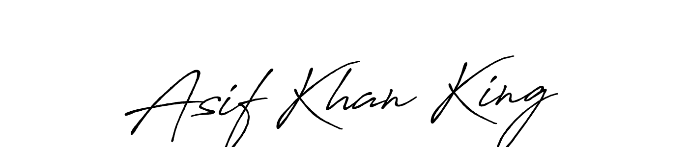 Create a beautiful signature design for name Asif Khan King. With this signature (Antro_Vectra_Bolder) fonts, you can make a handwritten signature for free. Asif Khan King signature style 7 images and pictures png