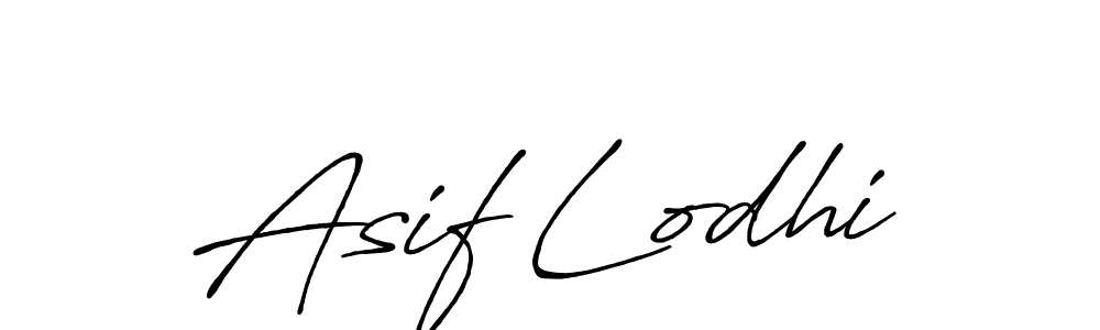 Asif Lodhi stylish signature style. Best Handwritten Sign (Antro_Vectra_Bolder) for my name. Handwritten Signature Collection Ideas for my name Asif Lodhi. Asif Lodhi signature style 7 images and pictures png