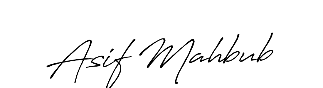 How to make Asif Mahbub name signature. Use Antro_Vectra_Bolder style for creating short signs online. This is the latest handwritten sign. Asif Mahbub signature style 7 images and pictures png